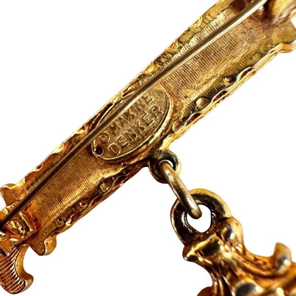 Vintage Maxine Denker Cameo Portrait Brooch Pin - Picture 2 of 7